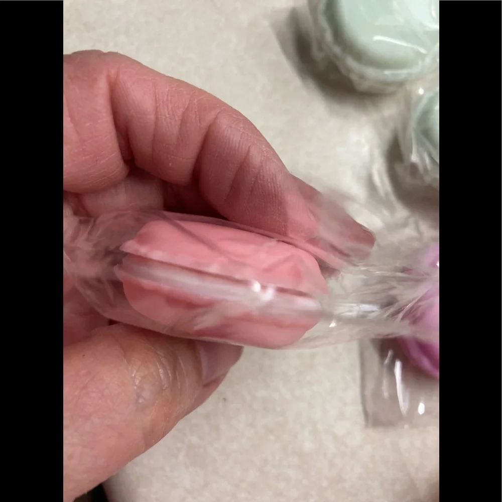NWT plastic macaron trinket box. Perfect for jewelry, party favors, meds.